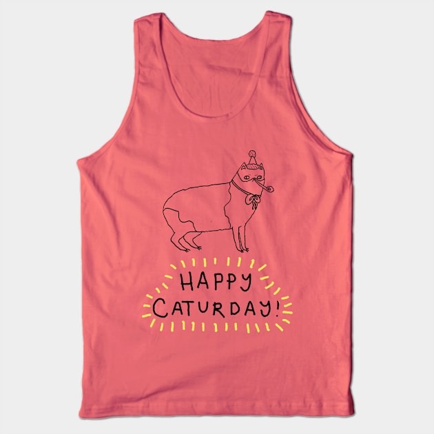 Caturday Tank Top by Sophie Corrigan